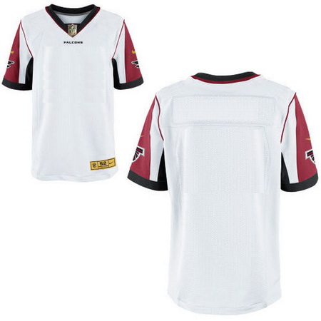 Men's Atlanta Falcons Blank White With Gold Stitched NFL Nike Elite Jersey