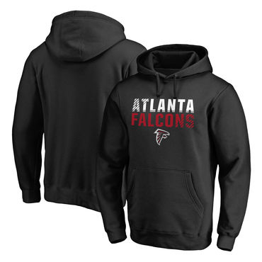 Men's Atlanta Falcons NFL Pro Line By Fanatics Branded Black Iconic Collection Fade Out Pullover Hoodie