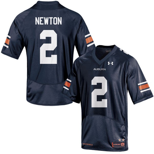 Men's Auburn Tigers #2 Cam Newton Navy Football Jersey