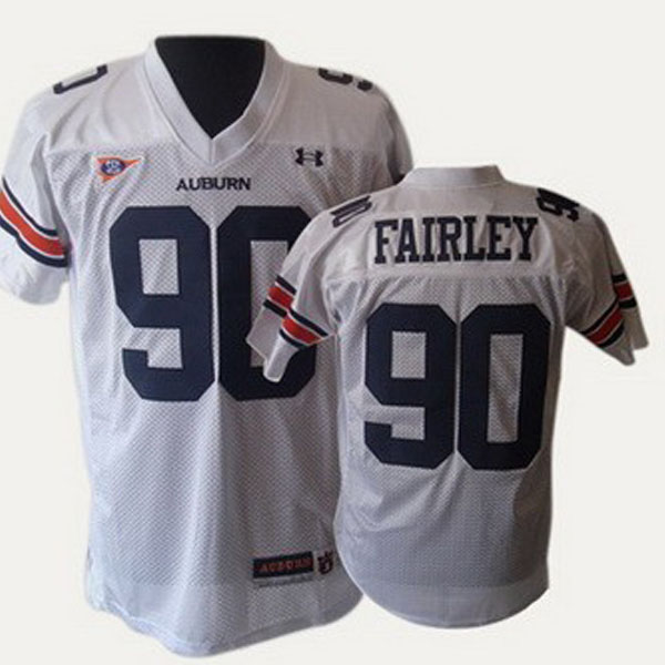 Men's Auburn Tigers #90 Nick Fairley White Football Jersey
