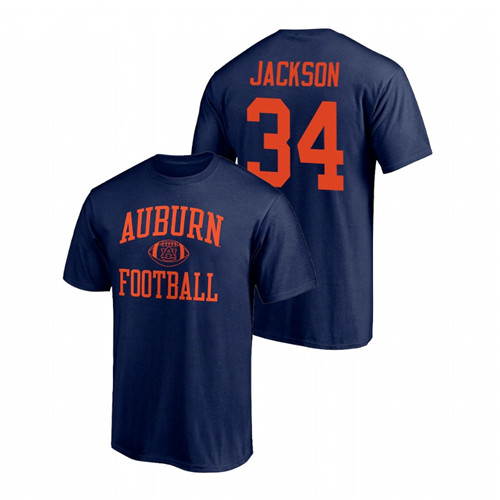 Men's Auburn Tigers College Football Bo Jackson Navy T-Shirt