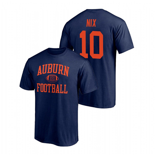 Men's Auburn Tigers College Football Bo Nix Navy T-Shirt
