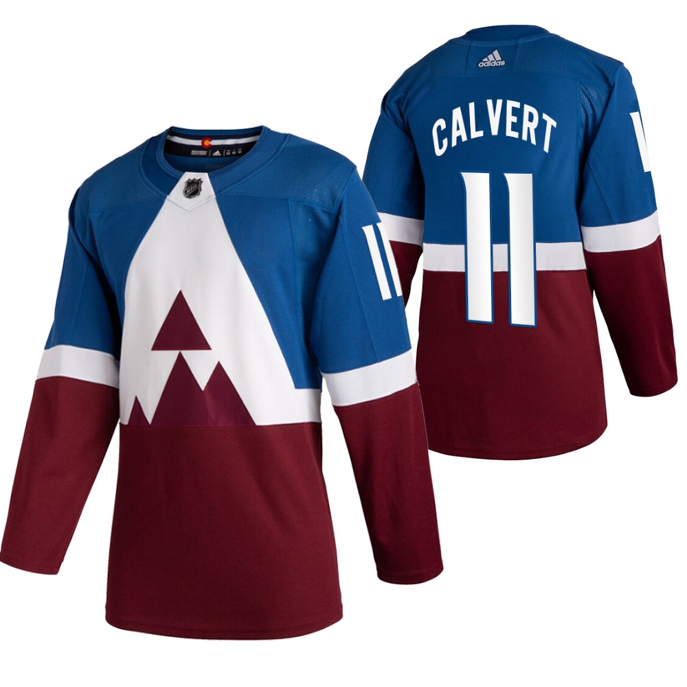 Men's Avalanche #11 Matt Calvert 2020 Stadium Series Jersey - Blue
