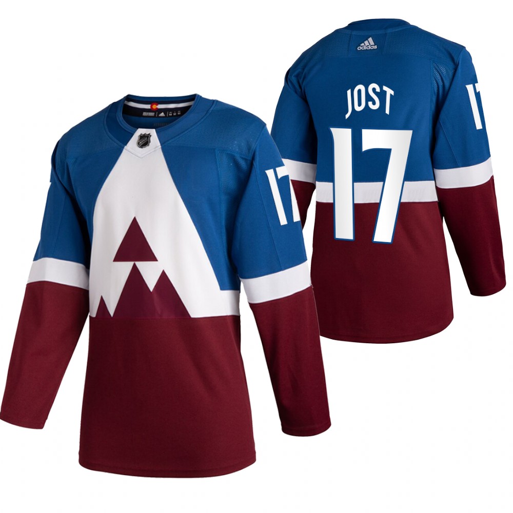 Men's Avalanche #17 Tyson Jost 2020 Stadium Series Jersey - Blue