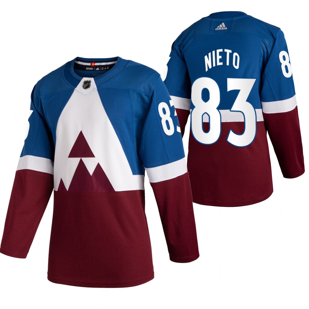 Men's Avalanche #83 Matt Nieto 2020 Stadium Series Jersey - Blue
