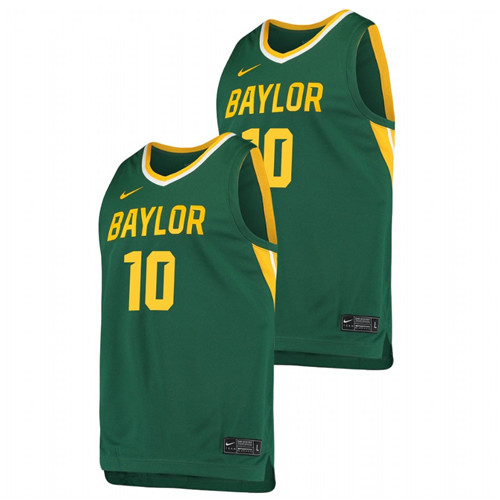 Men's BAYLOR BEARS Adam Flagler Basketball 2021 Replica Jersey Green