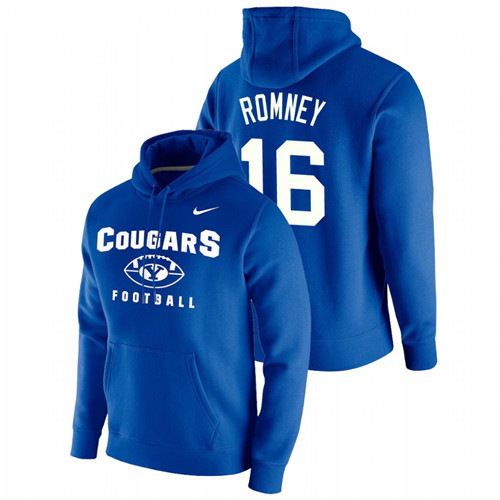 Men's BYU Cougars Baylor Romney Royal Oopty Oop Pullover Football Hoodie