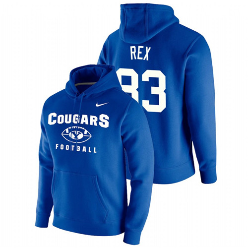 Men's BYU Cougars Isaac Rex Royal Oopty Oop Pullover Football Hoodie