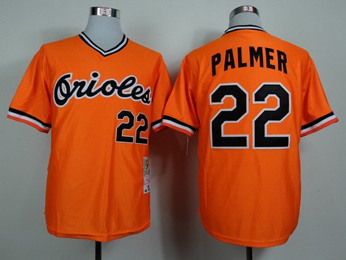 Men's Baltimore Orioles #22 Jim Palmer 1982 Orange Pullover Throwback Jerseys