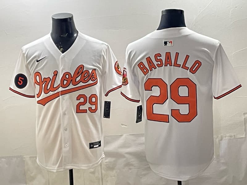 Men's Baltimore Orioles #29 Samuel Basallo Orange 2025 Limited Stitched  Baseball Jersey