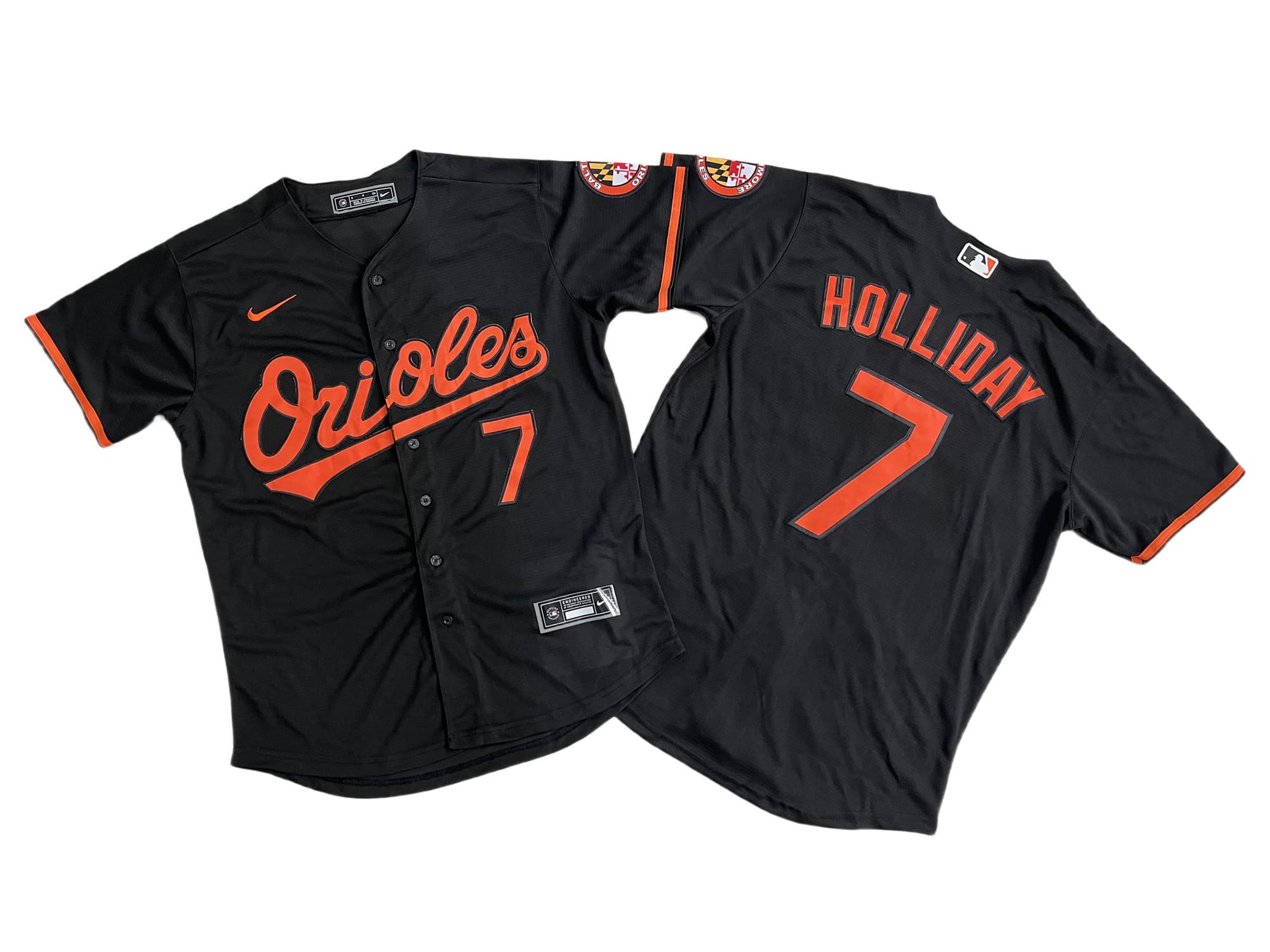 Men's Baltimore Orioles 7# Jackson Holliday Nike Black Limited Player Jersey