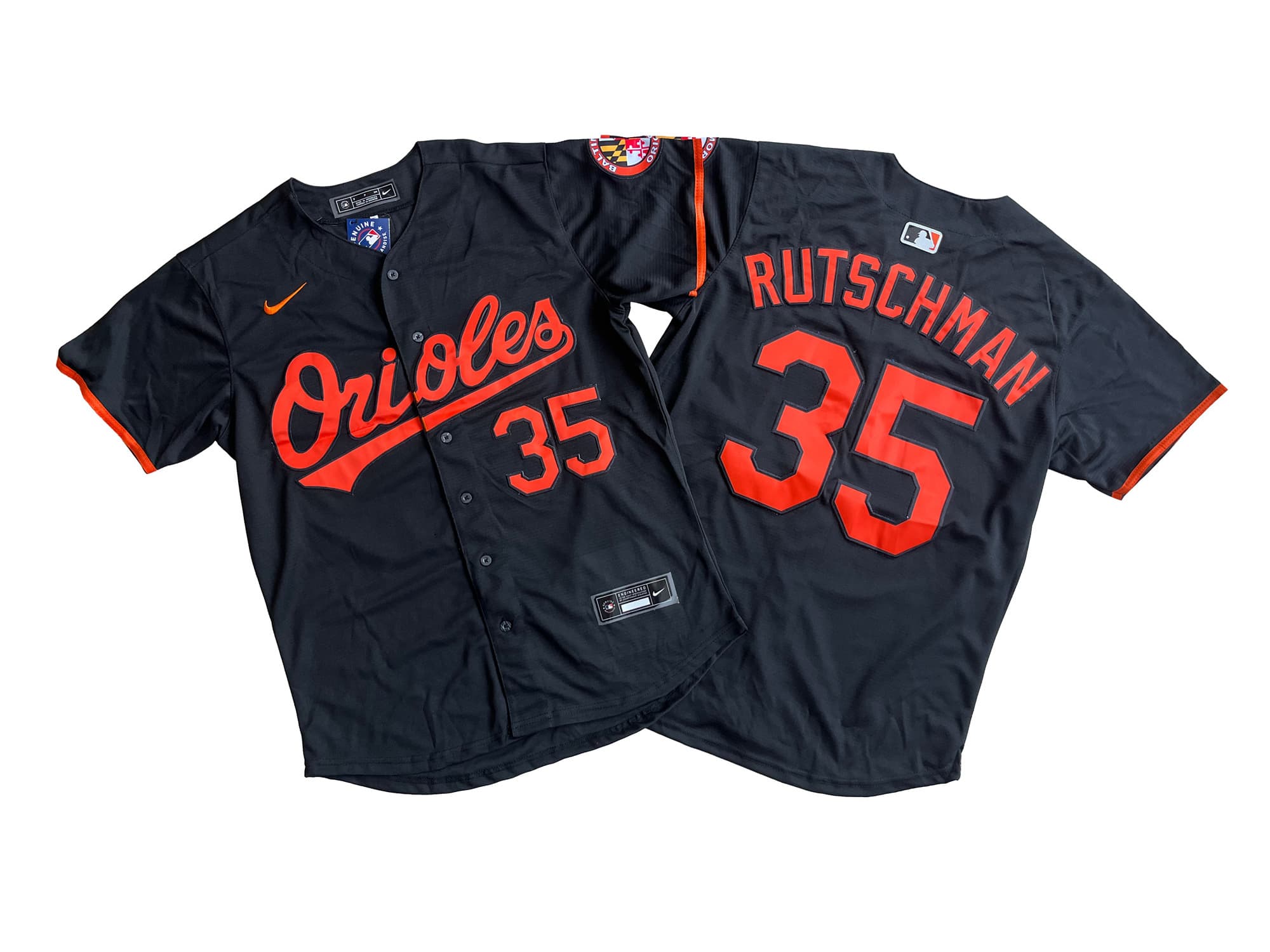Men's Baltimore Orioles Adley Rutschman Nike Black Home Limited Player Jersey