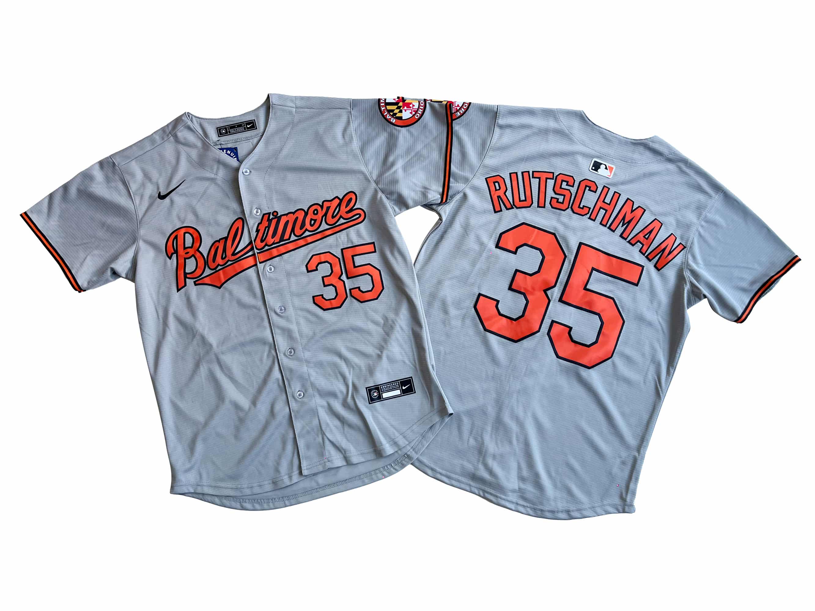 Men's Baltimore Orioles Adley Rutschman Nike Gray Home Limited Player Jersey