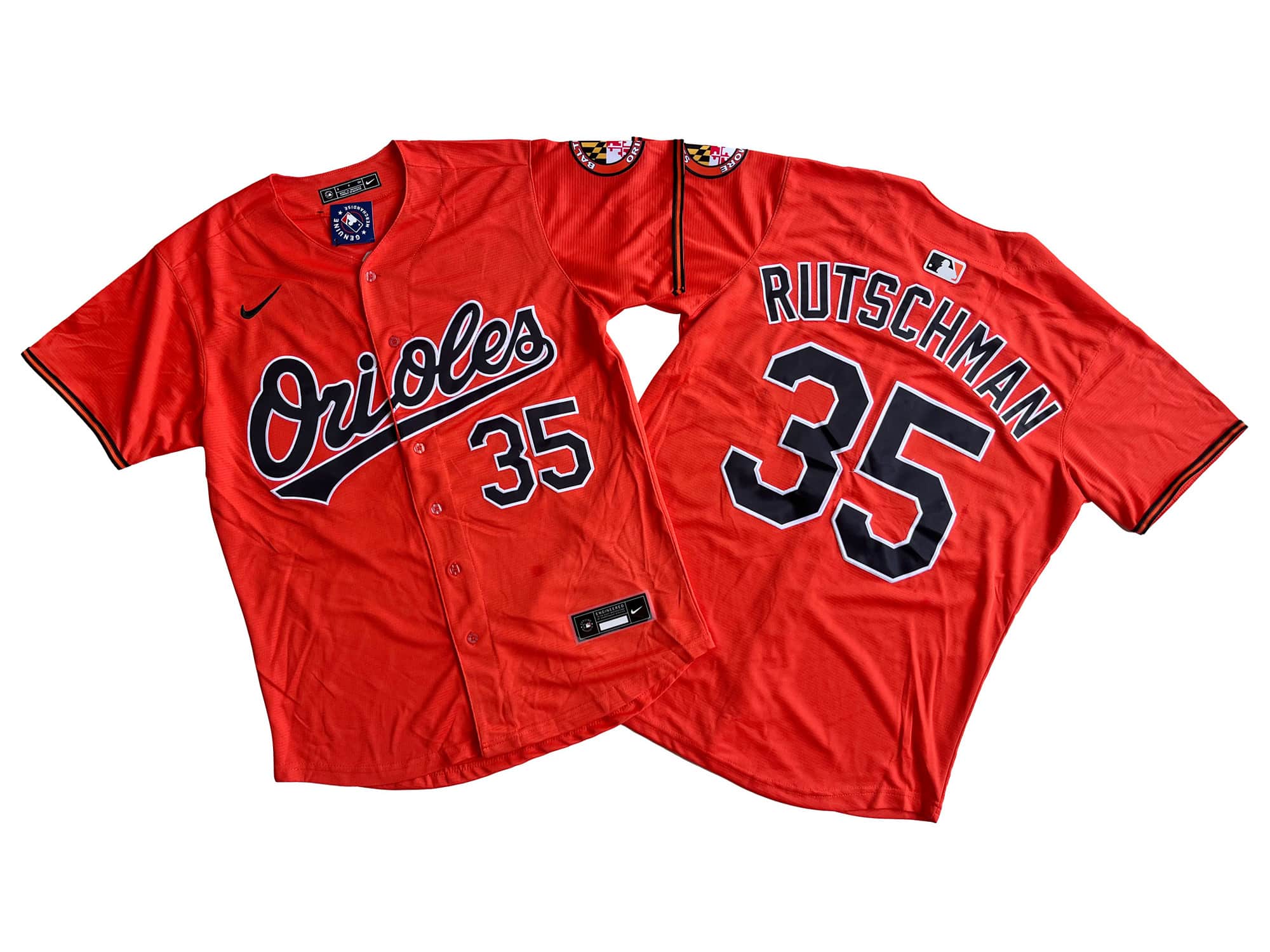 Men's Baltimore Orioles Adley Rutschman Nike Orange Home Limited Player Jersey