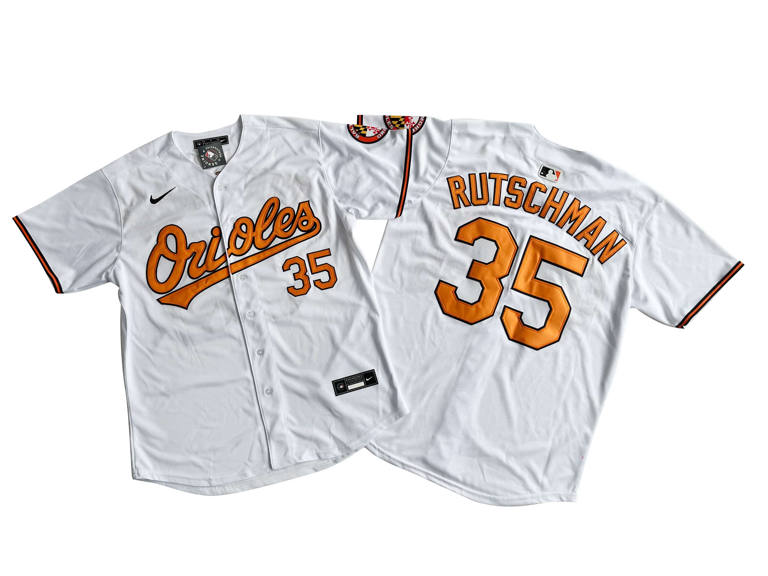 Men's Baltimore Orioles Adley Rutschman Nike White Home Limited Player Jersey