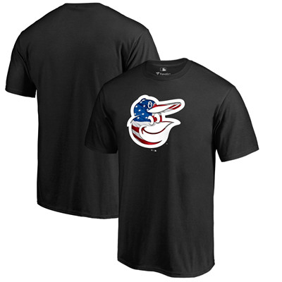 Men's Baltimore Orioles Fanatics Branded Black Banner Wave T-Shirt
