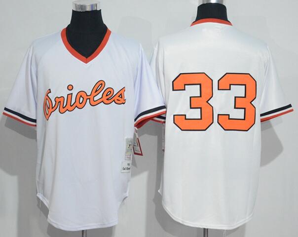 Men's Baltimore Orioles Retired Player #33 Eddie Murray White Pullover Throwback Jerseys By Mitchell & Ness