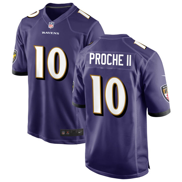 Men's Baltimore Ravens #10 James Proche II Nike Purple Vapor Limited Jersey