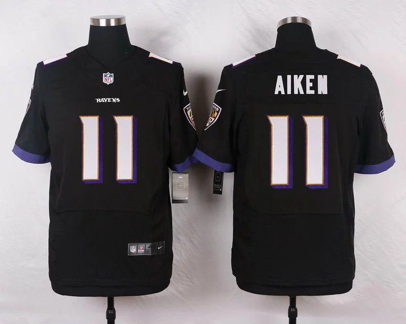 Men's Baltimore Ravens #11 Kamar Aiken Black Alternate NFL Nike Elite Stitched Jersey