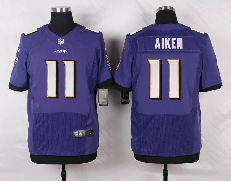 Men's Baltimore Ravens #11 Kamar Aiken Purple Team Color NFL Nike Elite Stitched Jersey
