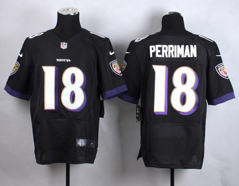 Men's Baltimore Ravens #18 Breshad Perriman Nike Black Elite Stitched Jersey