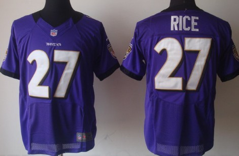 Men's Baltimore Ravens #27 Ray Rice Purple Nik Elite Stitched Jersey