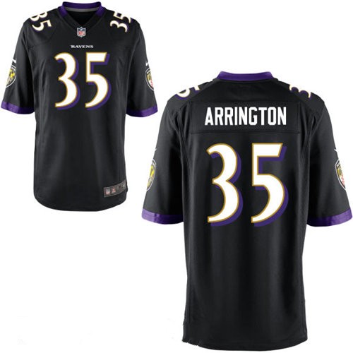 Men's Baltimore Ravens #35 Kyle Arrington Black Alternate NFL Nike Elite Jersey