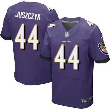 Men's Baltimore Ravens #44 Kyle Juszczyk Purple Team Color NFL Nike Elite Jersey