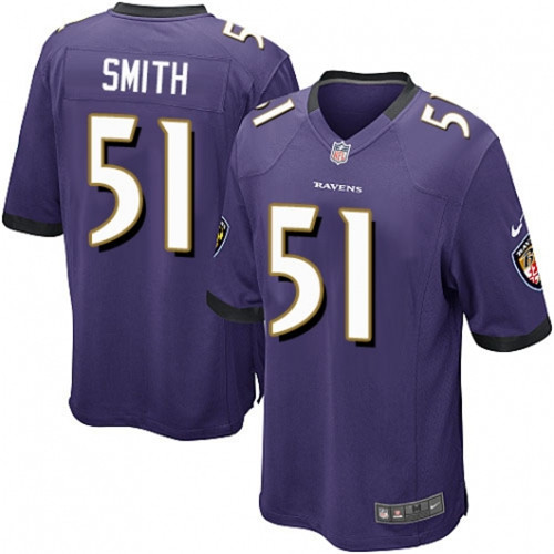 Men's Baltimore Ravens #51 Daryl Smith Purple 2013 Nik Elite Jersey