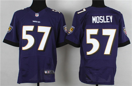 Men's Baltimore Ravens #57 C.J. Mosley Purple 2013 Nik Elite Stitched Jersey