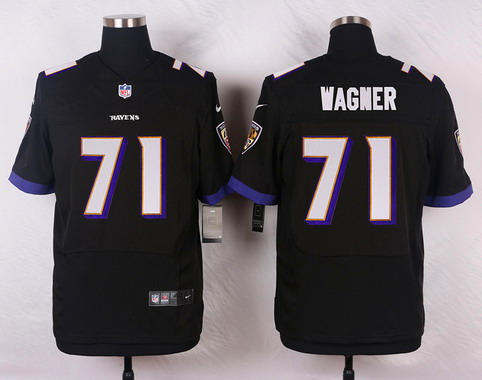 Men's Baltimore Ravens #71 Rick Wagner Black Alternate NFL Nike Elite Stitched Jersey