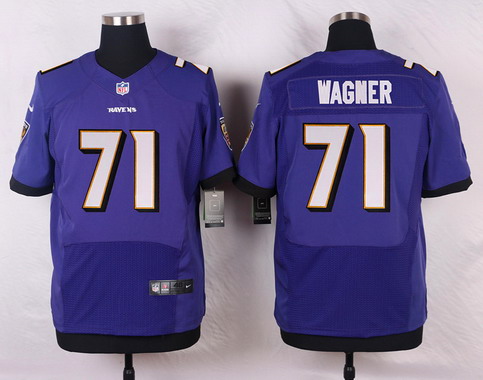 Men's Baltimore Ravens #71 Rick Wagner Purple Team Color NFL Nike Elite Stitched Jersey