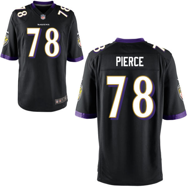 Men's Baltimore Ravens #78 Michael Pierce Nike Black Alternate Elite Football Jersey