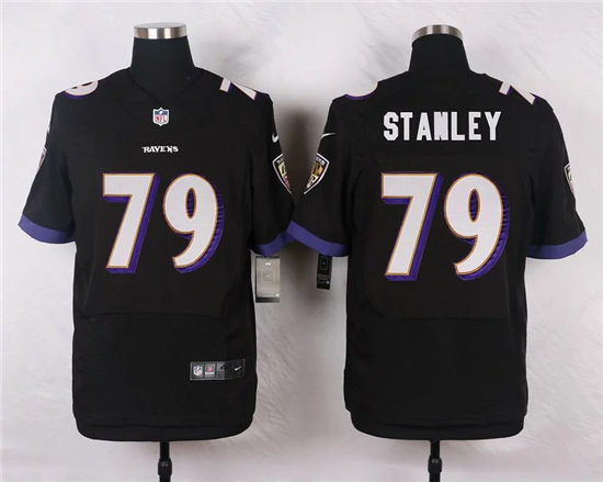 Men's Baltimore Ravens #79 Ronnie Stanley Nike Black Elite 2016 Draft Pick Stitched Jersey