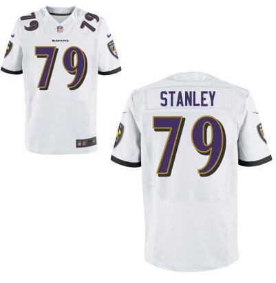 Men's Baltimore Ravens #79 Ronnie Stanley Nike White Elite 2016 Draft Pick Jersey