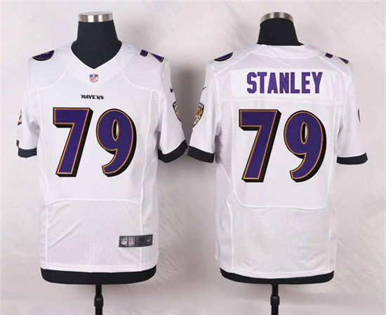 Men's Baltimore Ravens #79 Ronnie Stanley Nike White Elite 2016 Draft Pick Stitched Jersey