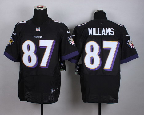 Men's Baltimore Ravens #87 Maxx Williams 2013 Nike Black Elite Stitched Jersey