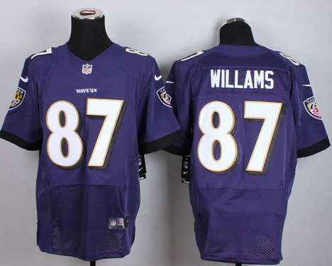 Men's Baltimore Ravens #87 Maxx Williams 2013 Nike Purple Elite Stitched Jersey