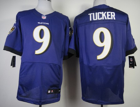 Men's Baltimore Ravens #9 Justin Tucker Purple 2013 Nik Elite Jersey