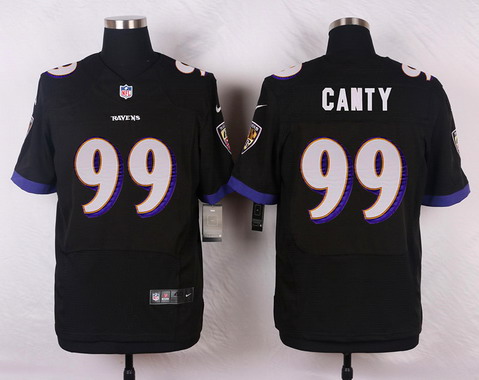 Men's Baltimore Ravens #99 Chris Canty Black Nik Elite Stitched Jersey