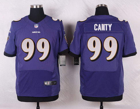 Men's Baltimore Ravens #99 Chris Canty Purple Nik Elite Stitched Jersey