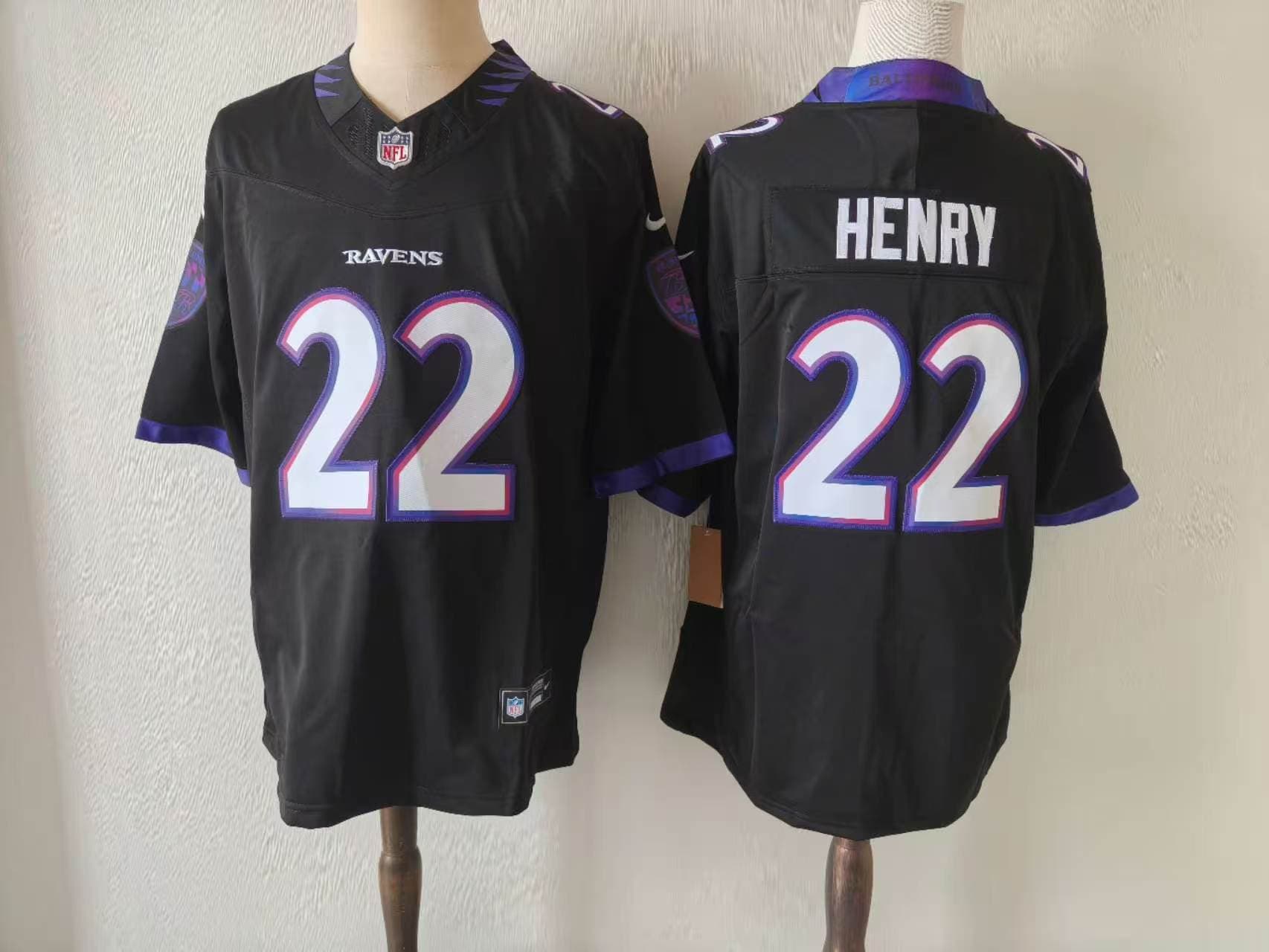 Men's Baltimore Ravens 2026 Vapor   Limited Jersey -  All Stitched   Derrick Henry 22