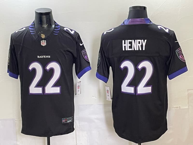 Men's Baltimore Ravens 2026 Vapor   Limited Jersey  - All Stitched   Derrick Henry 22