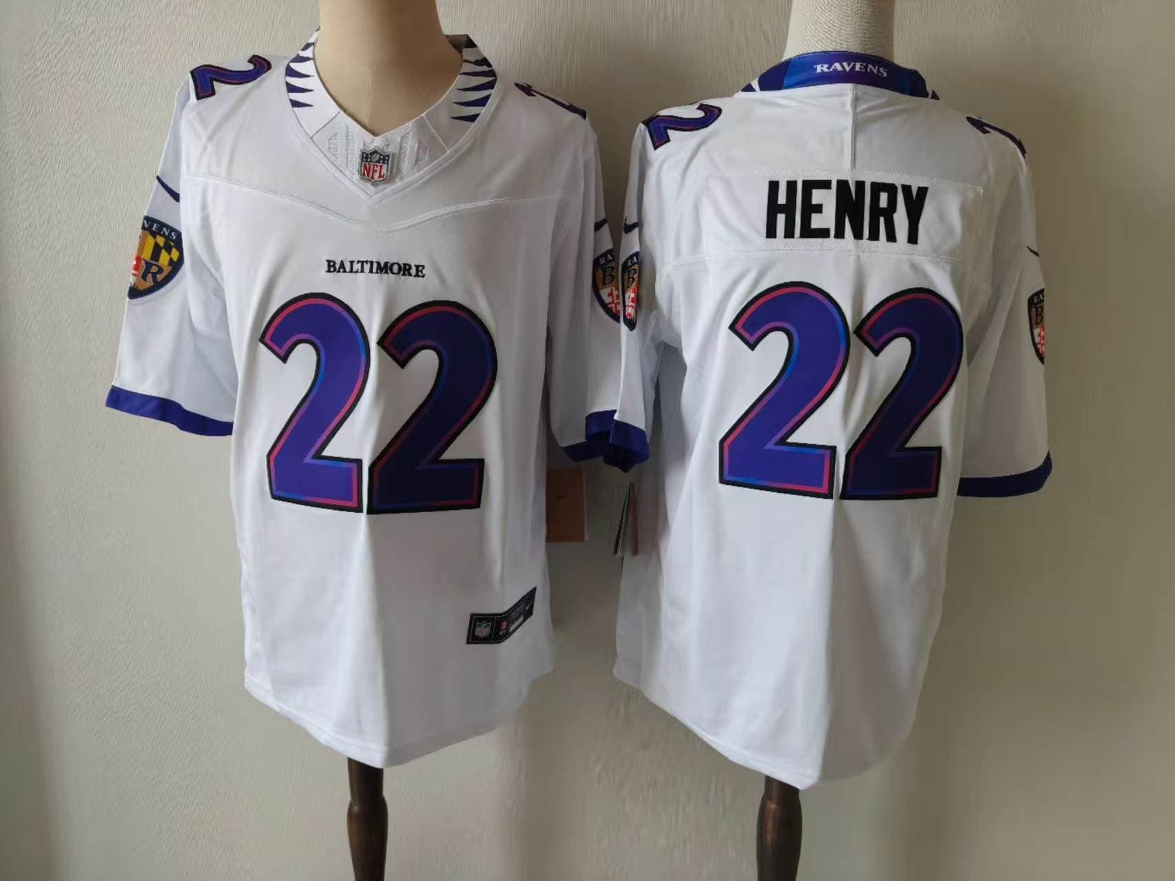 Men's Baltimore Ravens 2026 Vapor   Limited Jersey - All Stitched   Derrick Henry 22