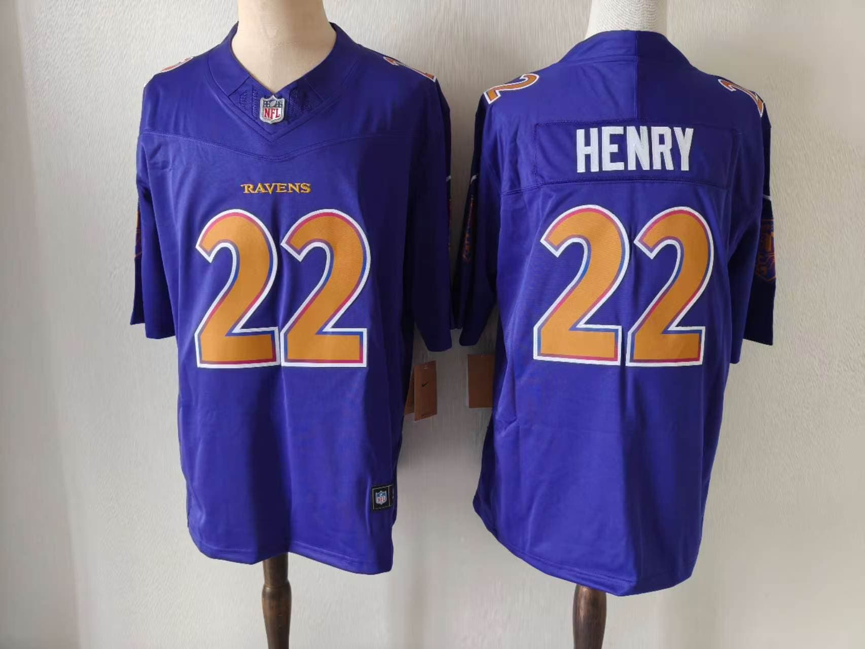 Men's Baltimore Ravens 2026 Vapor   Limited Jersey - All Stitched Derrick Henry 22
