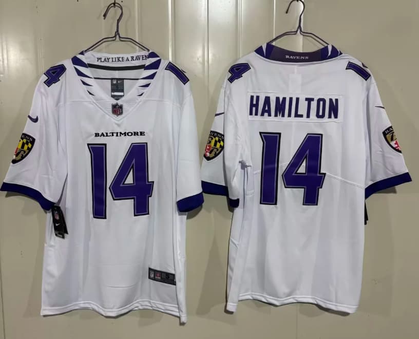 Men's Baltimore Ravens 2026 Vapor   Limited Jersey - All Stitched Kyle Hamilton 14