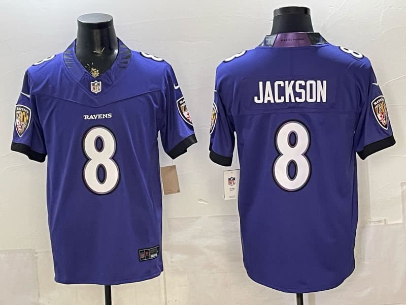 Men's Baltimore Ravens 2026 Vapor  Limited Jersey - All Stitched Lamar Jackson  8