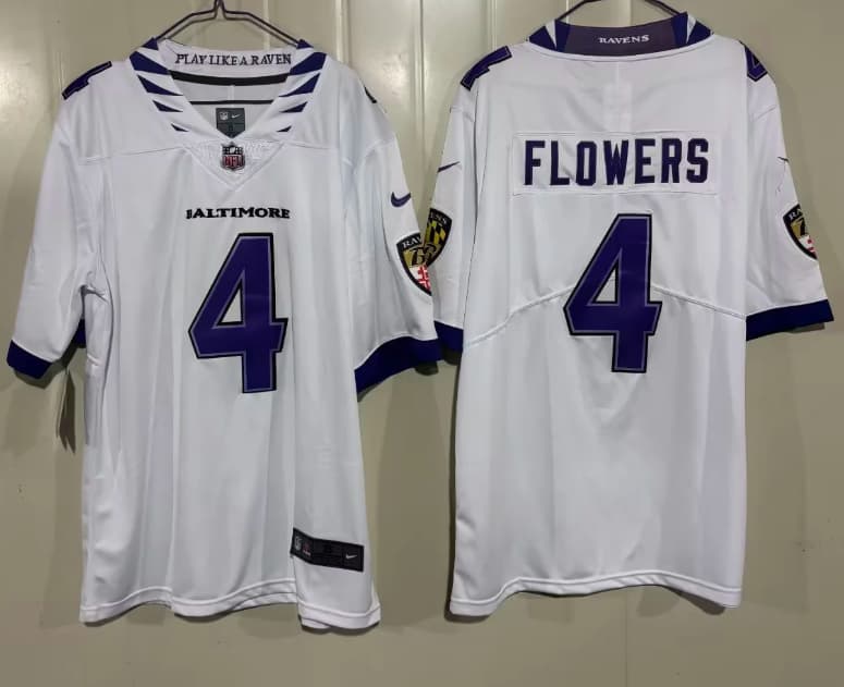 Men's Baltimore Ravens 2026 Vapor  Limited Jersey - All Stitched Zay Flowers 4