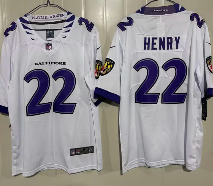 Men's Baltimore Ravens 2026 Vapor Limited Jersey -   All Stitched Derrick Henry 22