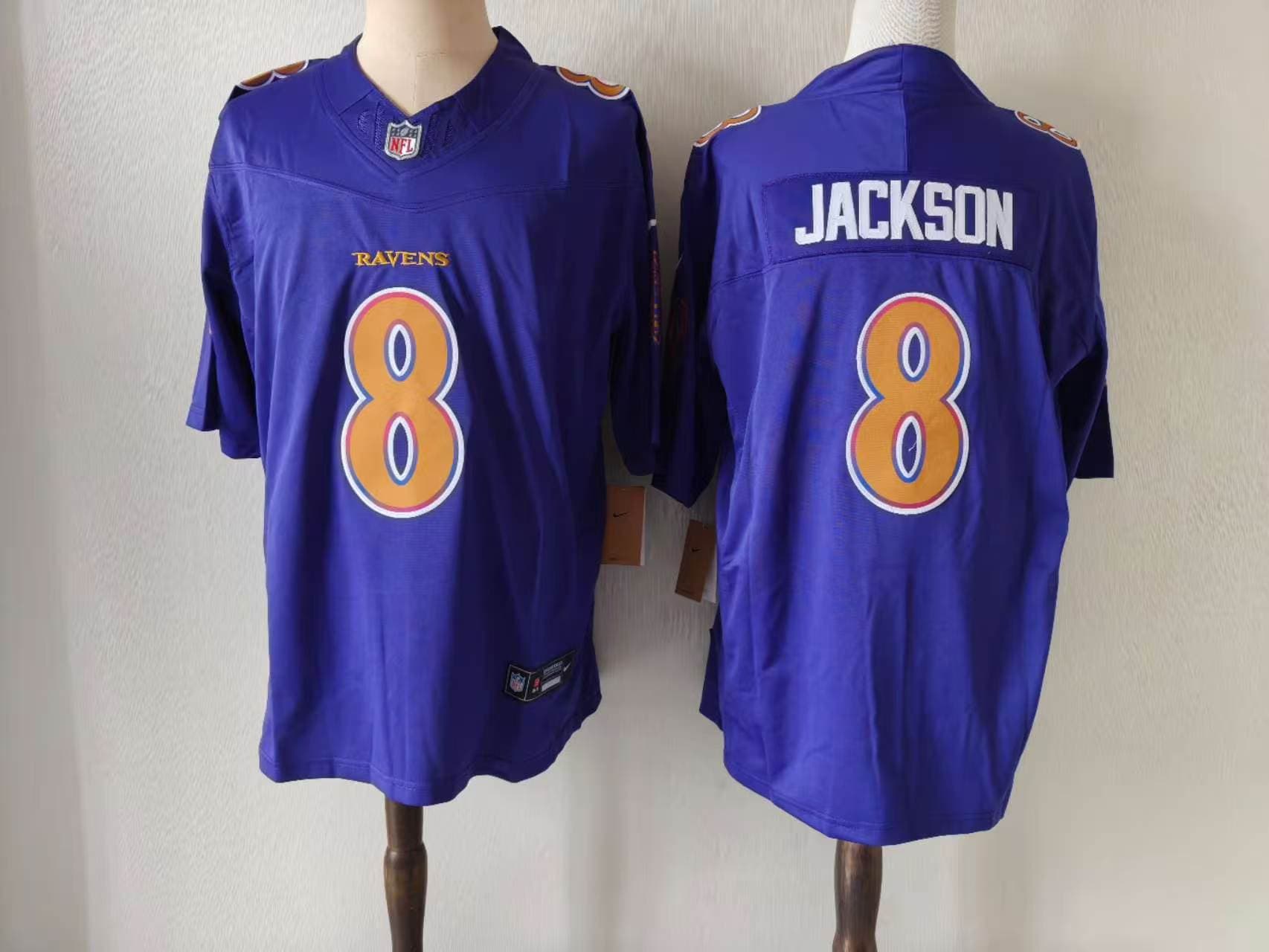 Men's Baltimore Ravens 2026 Vapor Limited Jersey -  All Stitched Lamar Jackson  8